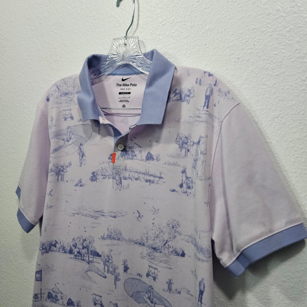 Nike Men's Slim Fit All Over Print Golf Polo Men's Size Large